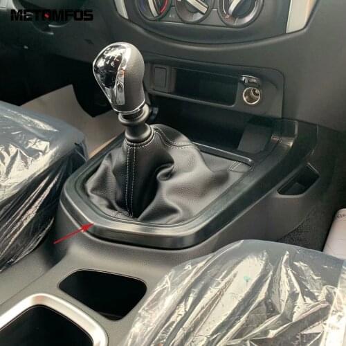 For Nissan Navara NP300 ST 2014-2018 2019 Gear Shift Box Cover Trim Decoration Frame Carbon Fiber Inner Accessories Car Styling