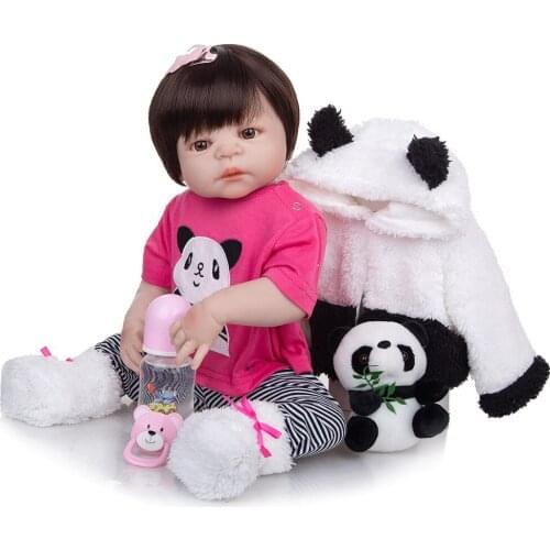 Boneca Bebe Reborn Doll Corpo de Silicone Pode Tomar Banho Chupeta magnetic children gift toy dolls