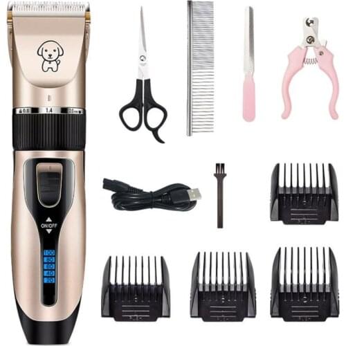 Pet Dog Hair Trimmer Smart Digital Display Pet Electric Clipper Kit Dog Cat Cutter Shaver Clippers Hair Electric Haircut Scissor