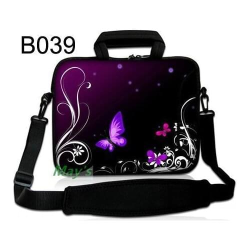 Purple Butterfly Handbag Messenger Laptop bag 13",14",15",15.6 inch,Lady Man Case For MacBook Air Pro 13.3,15.4 Women, Dropship