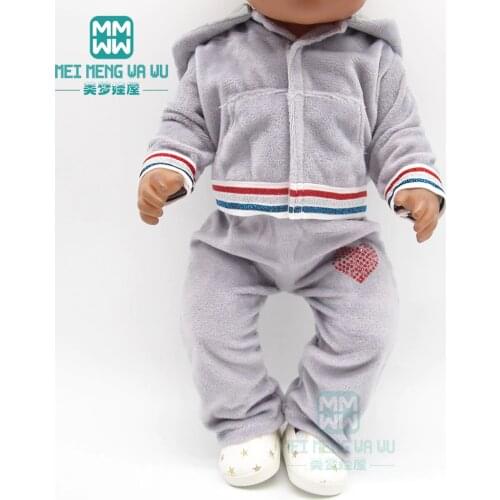 Doll Clothes Fashion Bright Diamond sports suit For 43 cm Toy New Born Doll Baby 18 Inch American Doll Our Generation