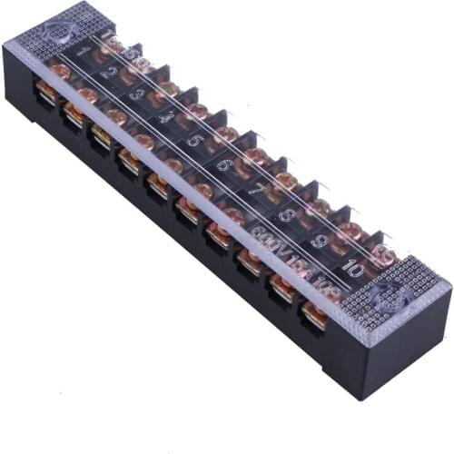 Original-tb-1510 Copper Wiring Terminal Strip 15A 10 Connection Terminals Quick Connector Wiring Clip Splice TB-1510