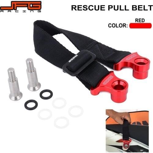 Motorcycle Orange & Red 325MM Rear Rescue Strap Pull Belt For HONDA YAMAHA KAWASAKI CR CRF XR YZ YZF WR WRF KX KXF KLX Dirt Bike