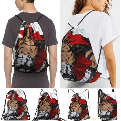 Unisex Drawstring Bags Kamina Gurren Lagann Women Drawstring Backpacks Men Outdoor Travel Backpacks Training Fitness Bag