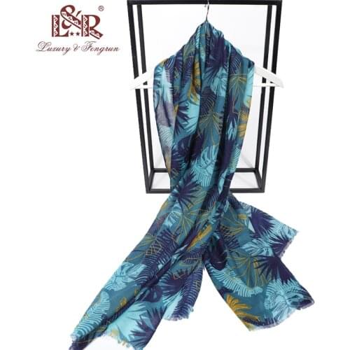 2021 Summer Chiffon Voile Scarves Print Coconut Tree Scarf Shawl Elegant Women Lady Vintage Long Soft Voile Female Scarf Poncho