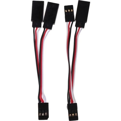 Replacement RC Trucks Convert Cable Adapter 2 in 1 Y-Harness Male Female Connect Plug Wire Cable for RC ESC/Servo Parts
