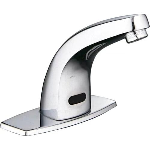 Automatic Sensor Faucet Bathroom Touch-free Deck Mounted Smart Water Touchless High Quality Battery Power Brass Basin Mixer