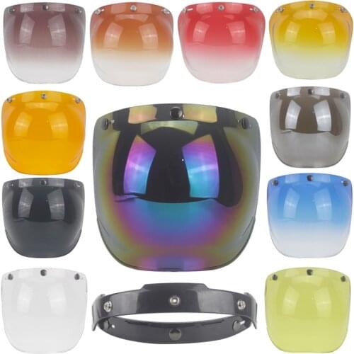 Universal Flip up Lens Bubble Visor Face Shield Mask for Bitwell Vintage Retro Motorcycle Helmet Moto Capacete Casco Casque
