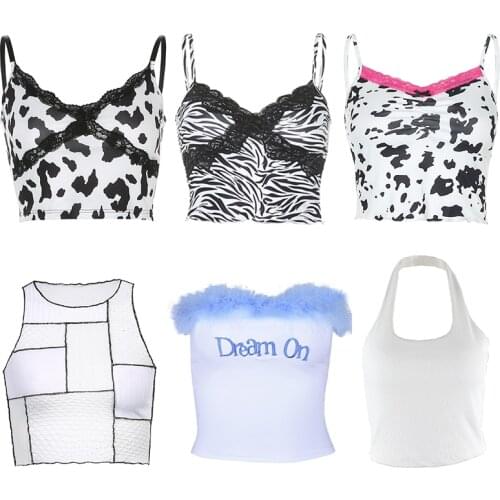 White Corset Top Y2K Aesthetic Sexy Cute Short Crop Tops 2021 New Casual Sling Women Spaghetti Strap Summer Solid Color Camis