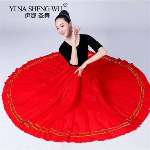 Women Spanish Flamenco Costume Belly Dance Skirt Stage Performance Competition Big Swing Dresses Gypsy Style Bullfight Costumes