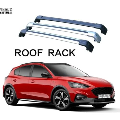 2Pcs Roof Bars for Ford Focus Active, 5dr Hatch May 2019+ Aluminum Alloy Side Bars Cross Rails Roof Rack Luggage