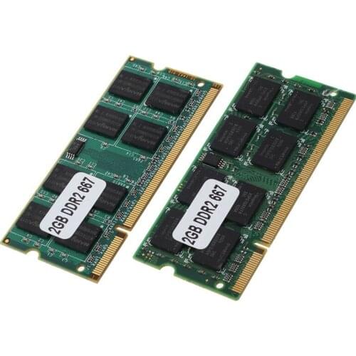 2x 2GB DDR2 PC2-5300 SODIMM RAM Memory 667MHz 200-pin Notebook Laptop