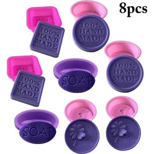 8PCS Reusable Silicone Mold Cake Ice Cream Handmade Fondant Molds 3D Cupcake Bakeware Baking Soap Mold Chocolate Mold