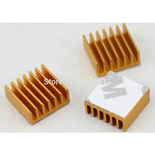 5 Pieces lot Aluminum Computer Cooling Cooler Heatsink Golden 14x14x6 MM