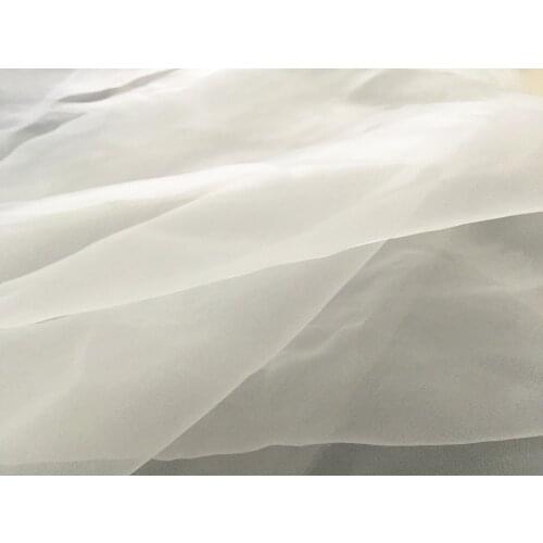Off white cream white 3meters/lot 150cm wide thin light weight soft organza sheer gauze yarn tissue wedding fabric
