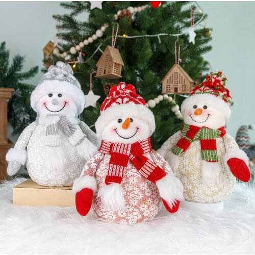 Large Snowman Merry Christmas Ornaments Dolls Toys Xmas Tree Ornaments New Year Decorations 2022 Navidad Gift Natal Home Decor