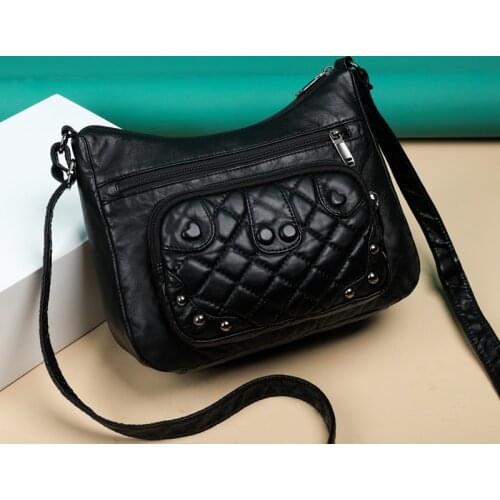 Ladies Fashion Crossbody Bags 2021 High Capacity Retro Shoulder Bag Handbag Female High Quality PU Leather Women Messenger Bag