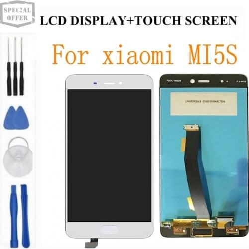 100% TOP SALE LCD Display Digitizer Assembly For xiaomi MI5S PLUS Display+Touch Screen Digitizer replacements parts+tools