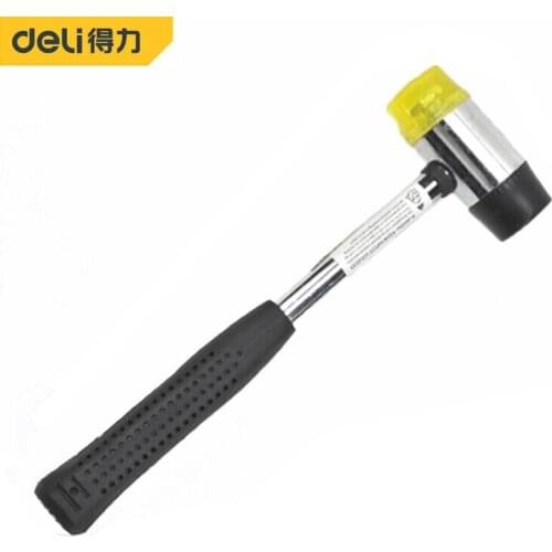 Deli Double Face Soft Tap Rubber Hammer For DIY Multifunctional Hand Tool Hard Plastic And Non Slip Plastic Grip Perfect Tool