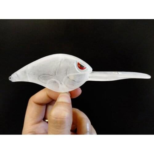 GYFISHING 15 Pcs Unpainted Fishing Fat Poppa Deep Diving Blanks Crankbaits Hard Baits Lures Body