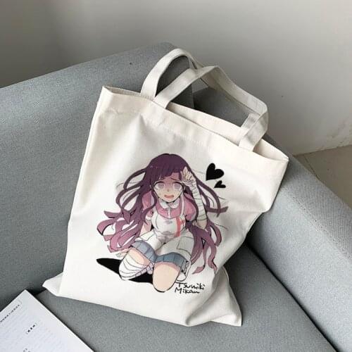 Mikan Tsumiki Japanese anime canvas bag casual female bag y2k Harajuku ins shopper bag Ulzzang kawaii fun women shoulder bags