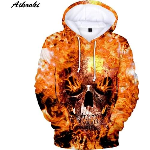 Sidno Newest 3D Skull Hoodies Men/Women Autumn Winter Fashion Personality Sweatshirt 3D Print Skull Sweatshirts Top