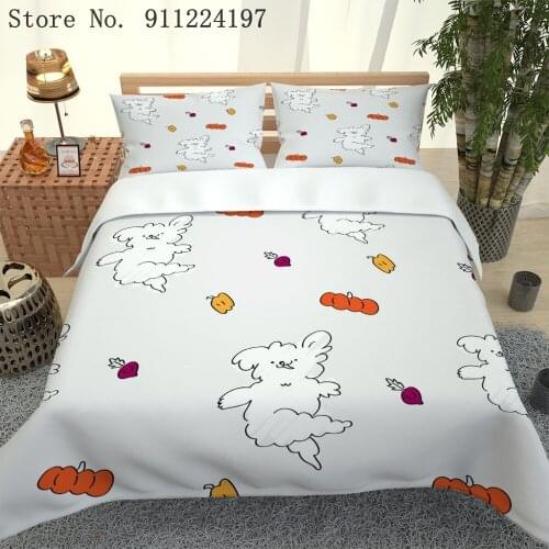 Cartoon Bear Baby Cat 3D Bedding Set Printed Cute Animal Duvet Cover Set Twin Full Queen King Size Bedspread For Girl Kids Gifts