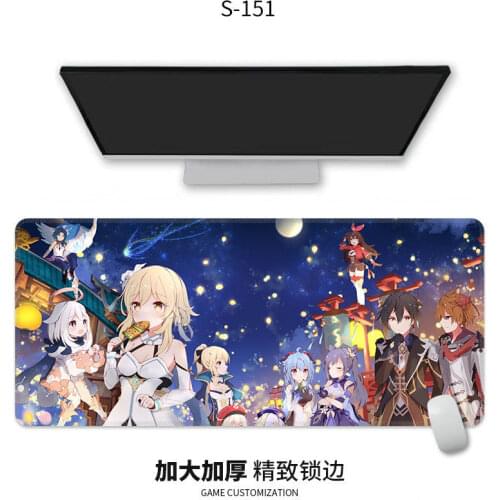 Genshin Impact 90x40cm large mousepad gamer Anime teclado gamer table mat is suitable for girls bedroom computer table mat