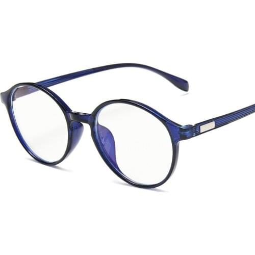Round frame Anti blue glasses plain glasses lens art original home anti blue light glasses students frame glasses