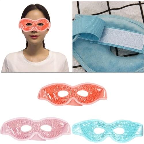 Reusable Gel Eye Mask with Eye Holes for Puffy Eyes Puffiness Fatigue Lessen Eyestrain Eye Gel Patches Mask