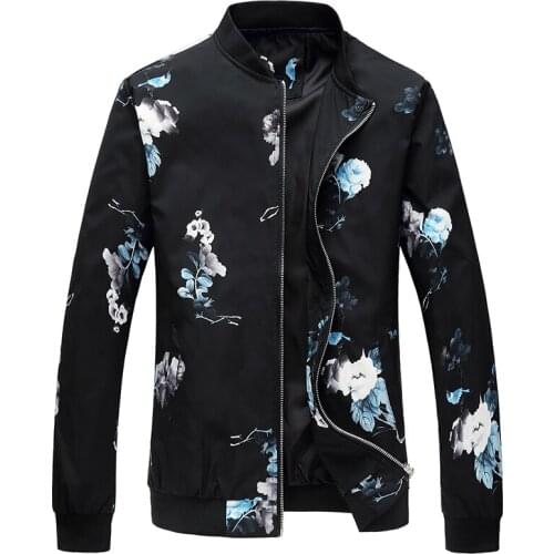 Mens Casual Jacket Men New Chaquetas Hombres Jaquetas Bomber Print Clothes Mens Fashion Slim Coat Male Outwear Big Plus Size 6XL