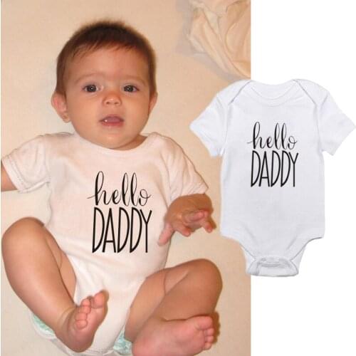 Daddy Letter Printing New Born Baby Clothes Rompers Baby Girl Clothes Toddler Clothing Infant Kids Boys Jumpsuit Outfits