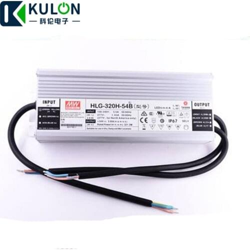 Original Meanwell dimming LED driver HLG-320H-54B 320W 5.95A 54V IP67 3 in 1 dimming waterproof Mean well LED Power Supply