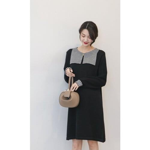 Autumn Spring Fashion Pregnant Mother Dress Maternity Women Dress High Waist Loose Skirt Pregnancy Clothes For Knit Sweater
