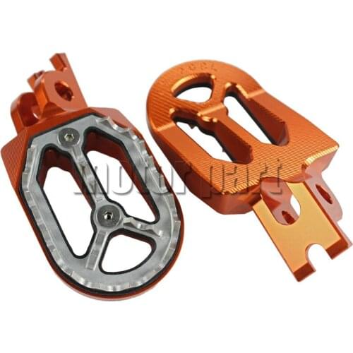 Motorcycle Footpeg Foot Rests Footrest For Honda CRF 450X 250R 150R 450 CR 125 Kawasaki KX 250F 450F KLX Suzuki RM RMZ250 Orange