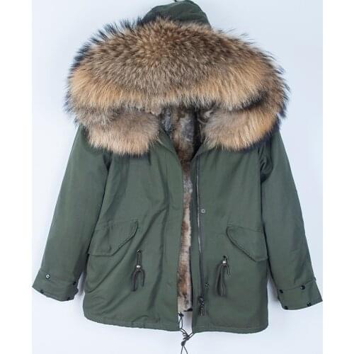 Popular Men Causal Parkas Winter Racoon Dog Fur Lining Warm Clothing Male Short Fur Parkas Racoon Dog Fur Hood Jacket Real Fur