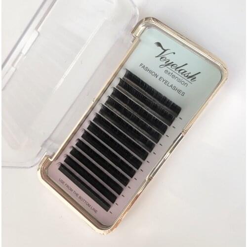 Faux Mink Individual Eyelash Extensions For Russian Volume Lashes Natural Soft Silk Lashes Eyelash Extension Wholesale Lash Kits