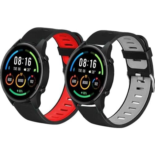 22mm Silicone Band For XiaoMi Mi Watch Color Watchband Bracelet For Haylou Solar LS05S/RS 3/LS04 for Huawei watch GT2 46mm Strap
