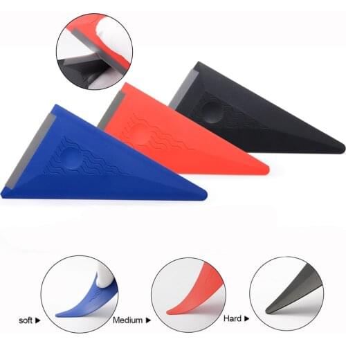 FOSHIO Carbon Fiber Film Wrapping Install Squeegee Soft Edge Vinyl Car Wrap Tool Window Tinting Scraper Car Styling Accessories