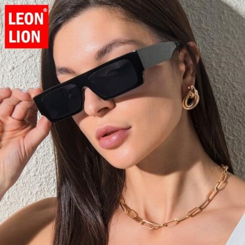 LeonLion 2021 Fashion Square Sunglasses Women/Men Small Luxury Eyewear Women Brand Designer Glasses Women Lentes De Sol Mujer