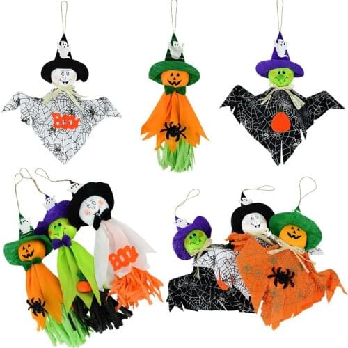 1Pc Halloween Straw Doll Party Decorations Kids Trick Hanging Garland Decorative Witches Pendant Props Decoration Hanging Ghost