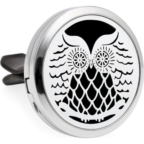 As gift mom kid hand wholesales Car vent clip Diffuser locket Essential Oil Perfume locket 30mm Magnetic medallion 10Pad random