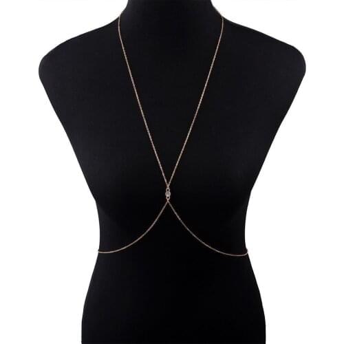 European and American foreign trade new fashion simple bohemian For girls ladies zircon style sexy gift chain waist P2T7
