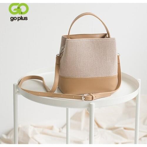 GOPLUS PU Patchwork Womens Bucket Bags Shoulder Bags for Women 2020 Versatile Crossbody Bag sac a main femme malas ombro