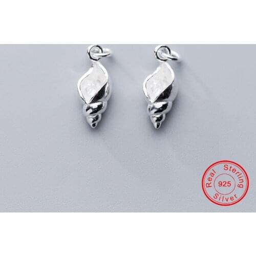 UQBing New Silver Geometric 20*8*7mm Conch Charms Pendant For Women Lady Handmade Bracelet Necklaces Jewelry