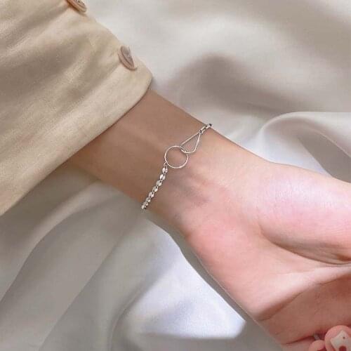 Geometric Chain Bracelet For Women Adjustable Fashion Simple Korean Trend Punk High Quality Hot Sale Girlfriends Gift Jewelry