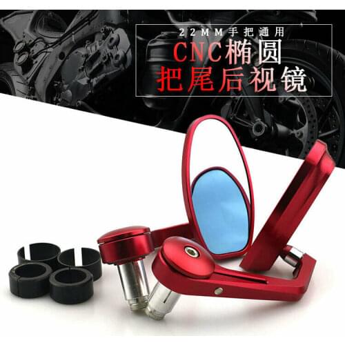 1 Pairs Universal 22MM Motorcycle Handle Bar End Side Mirror Rearview Rear View