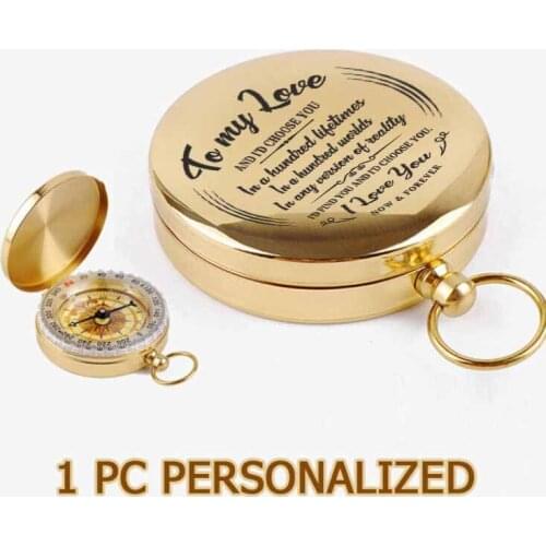 1pc Cusotmized Engrave Compass For Son Dropshipping Personalized Christmas Gifts Navigator Functional Compass 2021 ZNZ013