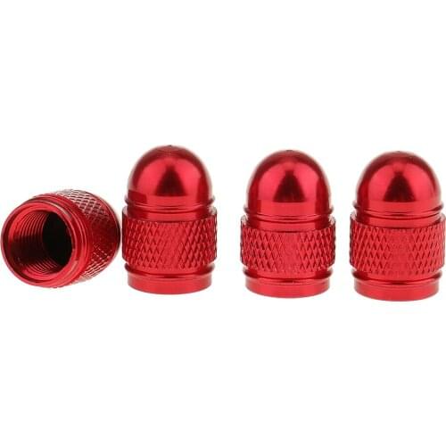 8 Pieces Red Green Aluminum Tire Valve Stem Air Port Cover Cap