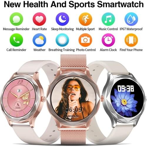 9.8mm ultrathin full screen DIY watchface Smart watch 24 hour Continuous Heart Rate Woman health management smartwatch for women